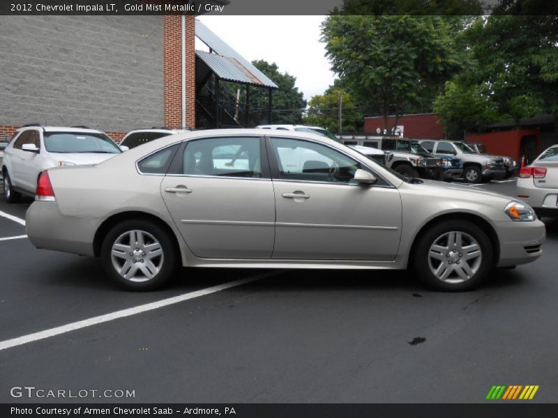 Gold Mist Metallic / Gray 2012 Chevrolet Impala LT