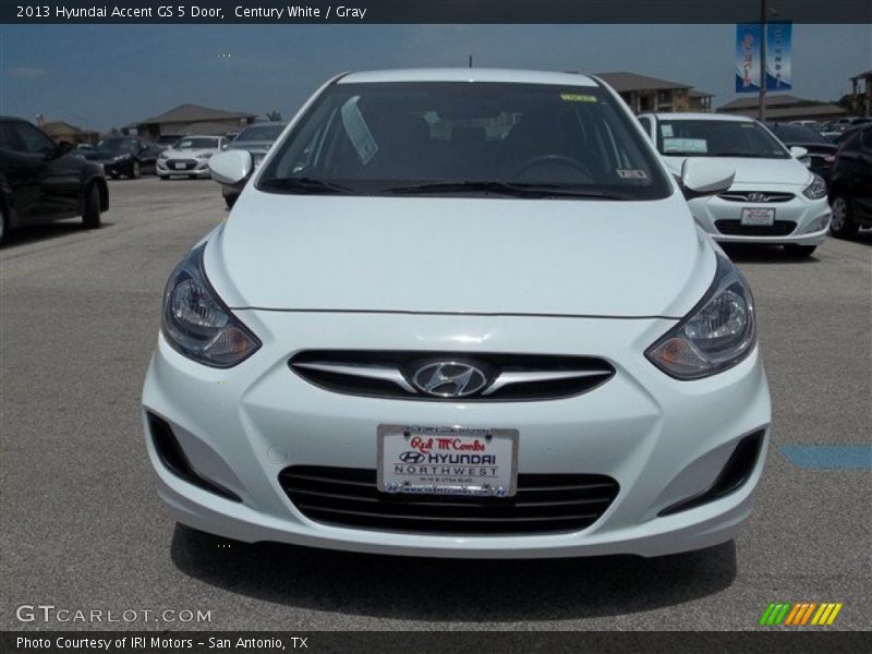 Century White / Gray 2013 Hyundai Accent GS 5 Door