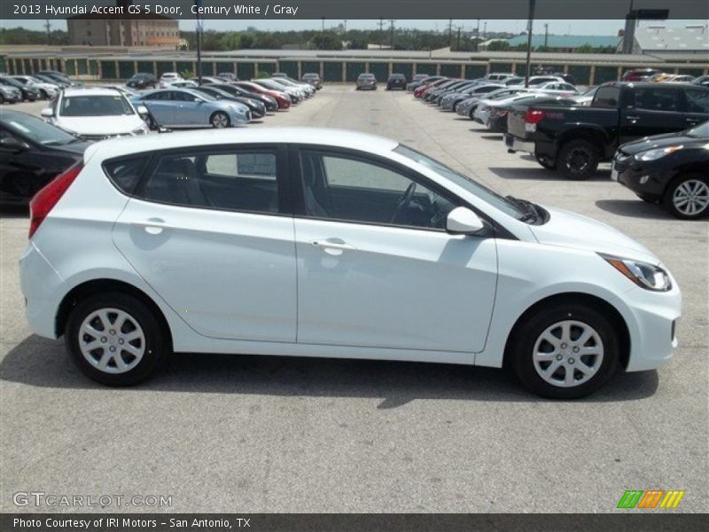 Century White / Gray 2013 Hyundai Accent GS 5 Door