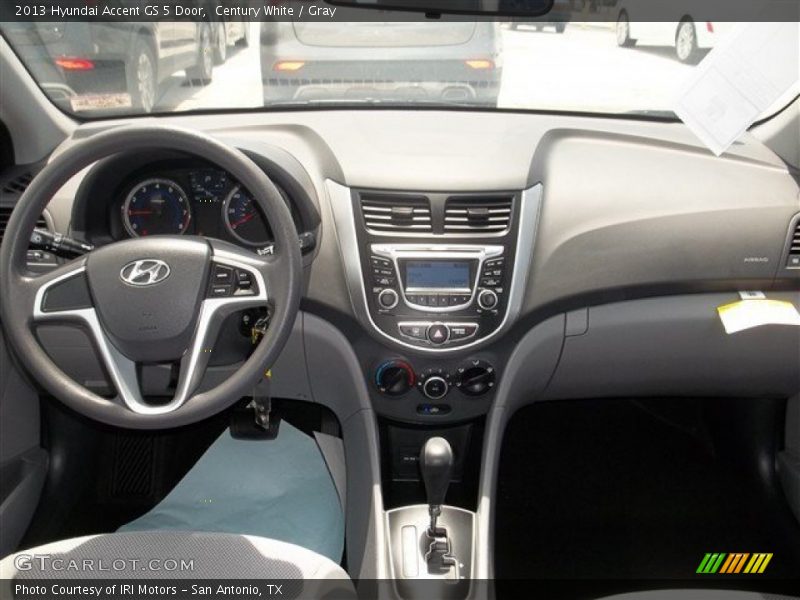 Century White / Gray 2013 Hyundai Accent GS 5 Door