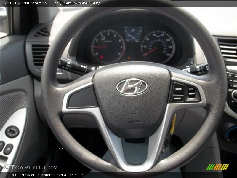 Century White / Gray 2013 Hyundai Accent GS 5 Door