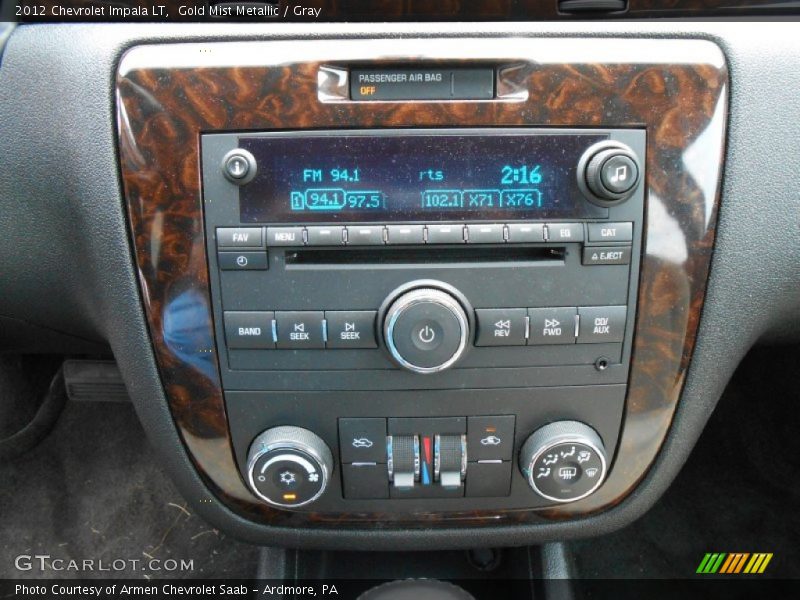 Gold Mist Metallic / Gray 2012 Chevrolet Impala LT
