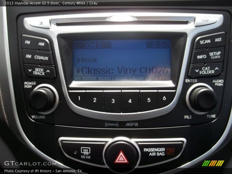 Century White / Gray 2013 Hyundai Accent GS 5 Door