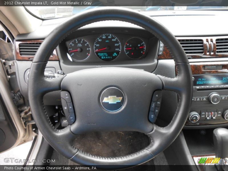 Gold Mist Metallic / Gray 2012 Chevrolet Impala LT
