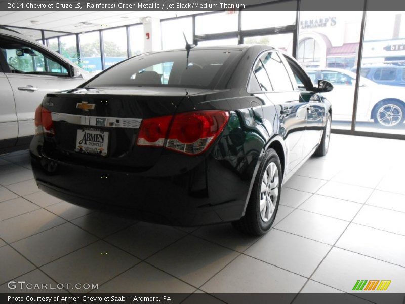 Rainforest Green Metallic / Jet Black/Medium Titanium 2014 Chevrolet Cruze LS