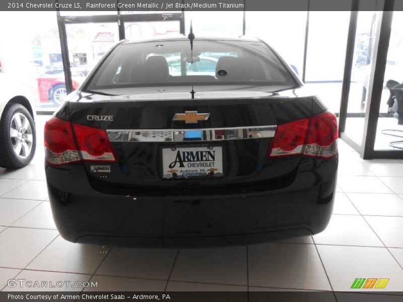 Rainforest Green Metallic / Jet Black/Medium Titanium 2014 Chevrolet Cruze LS