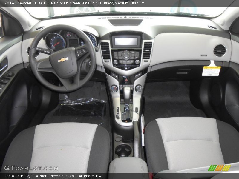 Rainforest Green Metallic / Jet Black/Medium Titanium 2014 Chevrolet Cruze LS