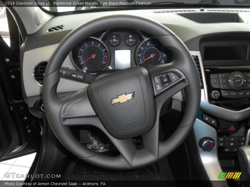 Rainforest Green Metallic / Jet Black/Medium Titanium 2014 Chevrolet Cruze LS