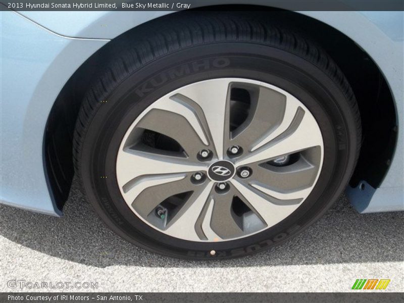 Blue Sky Metallic / Gray 2013 Hyundai Sonata Hybrid Limited