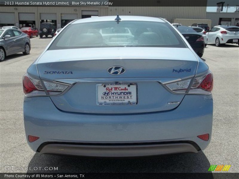 Blue Sky Metallic / Gray 2013 Hyundai Sonata Hybrid Limited