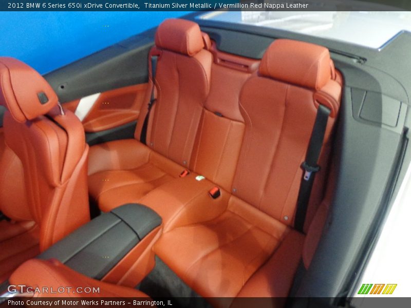 Rear Seat of 2012 6 Series 650i xDrive Convertible