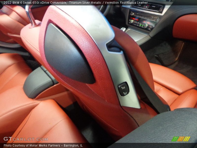 Titanium Silver Metallic / Vermillion Red Nappa Leather 2012 BMW 6 Series 650i xDrive Convertible