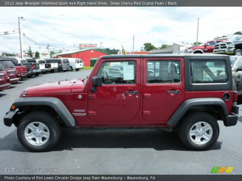  2012 Wrangler Unlimited Sport 4x4 Right Hand Drive Deep Cherry Red Crystal Pearl
