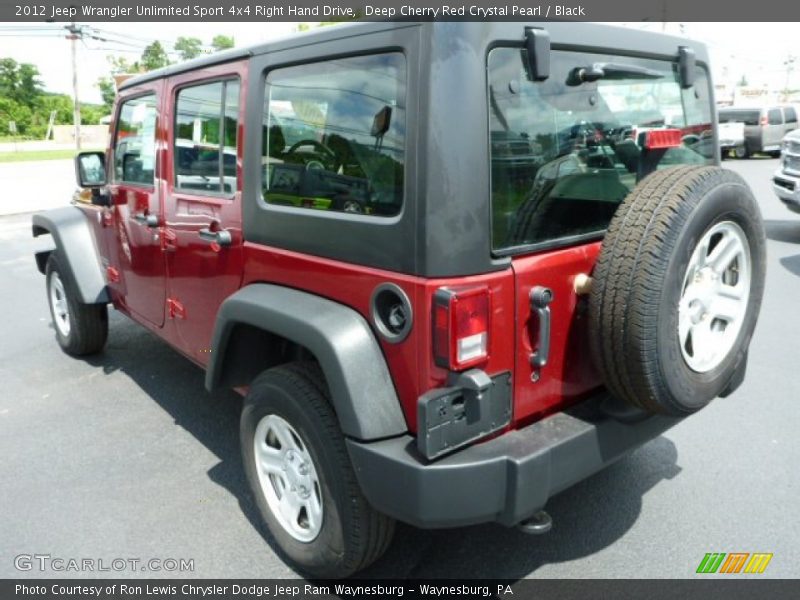 Deep Cherry Red Crystal Pearl / Black 2012 Jeep Wrangler Unlimited Sport 4x4 Right Hand Drive