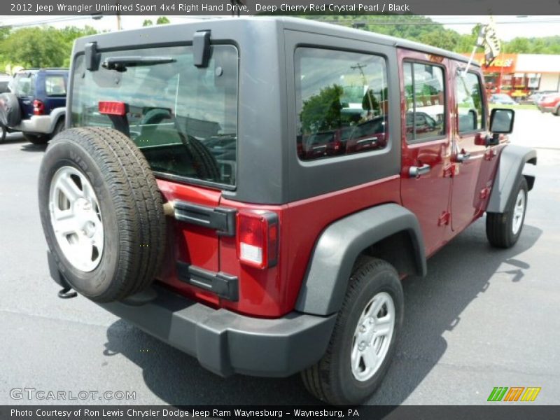 Deep Cherry Red Crystal Pearl / Black 2012 Jeep Wrangler Unlimited Sport 4x4 Right Hand Drive