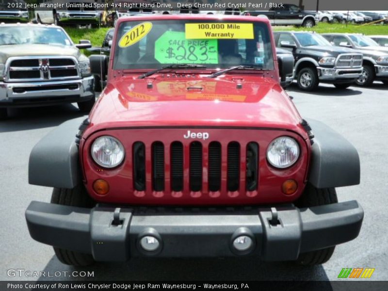 Deep Cherry Red Crystal Pearl / Black 2012 Jeep Wrangler Unlimited Sport 4x4 Right Hand Drive