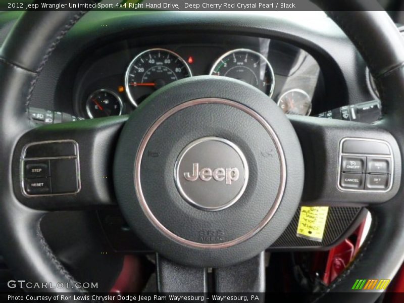 Deep Cherry Red Crystal Pearl / Black 2012 Jeep Wrangler Unlimited Sport 4x4 Right Hand Drive
