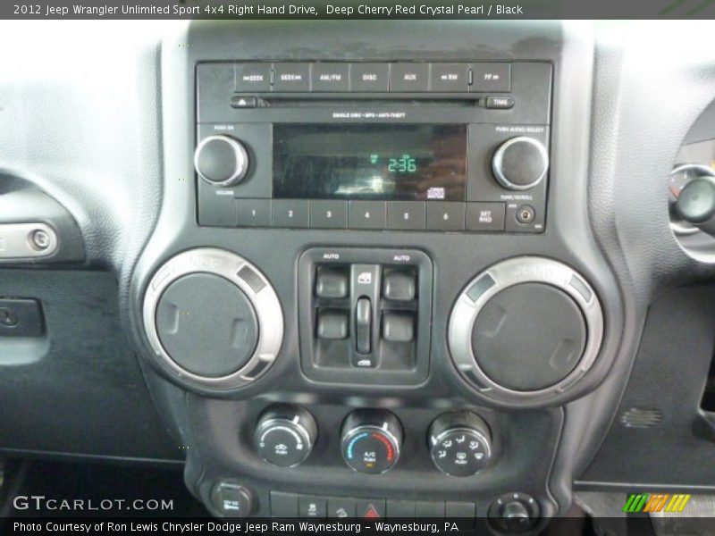 Controls of 2012 Wrangler Unlimited Sport 4x4 Right Hand Drive