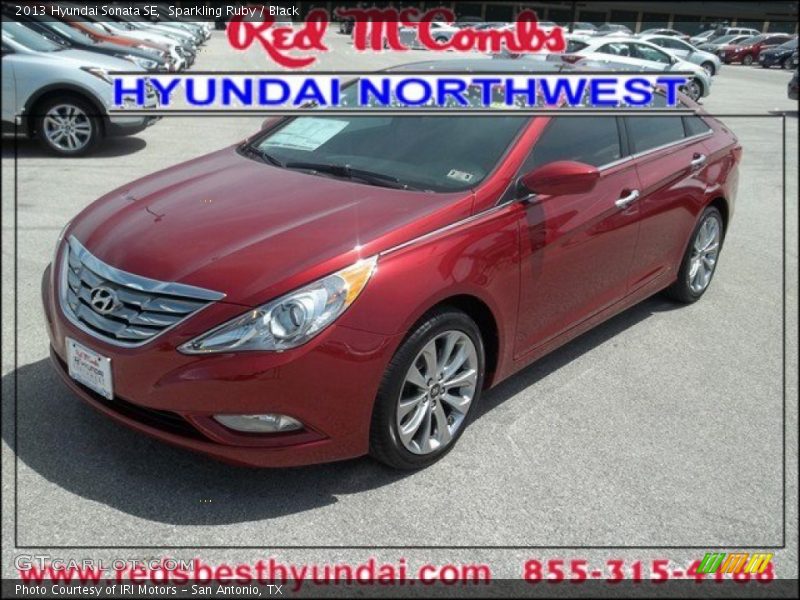 Sparkling Ruby / Black 2013 Hyundai Sonata SE