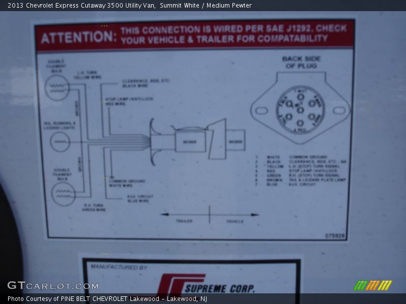 Summit White / Medium Pewter 2013 Chevrolet Express Cutaway 3500 Utility Van