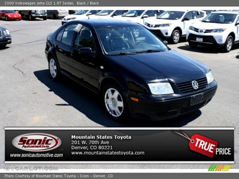 Black / Black 2000 Volkswagen Jetta GLS 1.8T Sedan