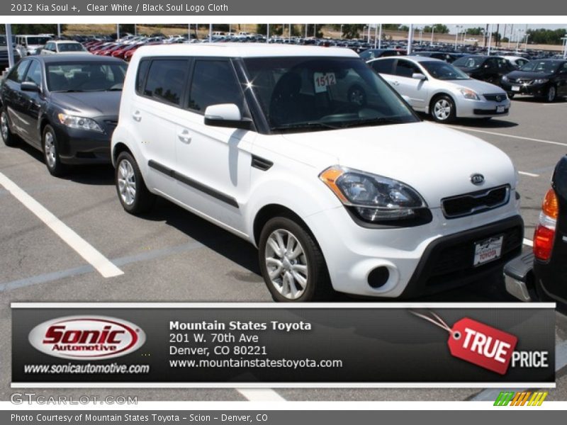 Clear White / Black Soul Logo Cloth 2012 Kia Soul +