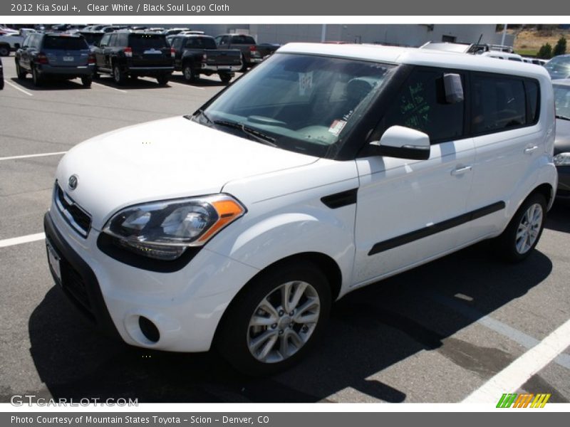 Clear White / Black Soul Logo Cloth 2012 Kia Soul +