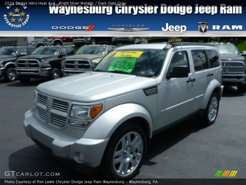 Bright Silver Metallic / Dark Slate Gray 2011 Dodge Nitro Heat 4x4
