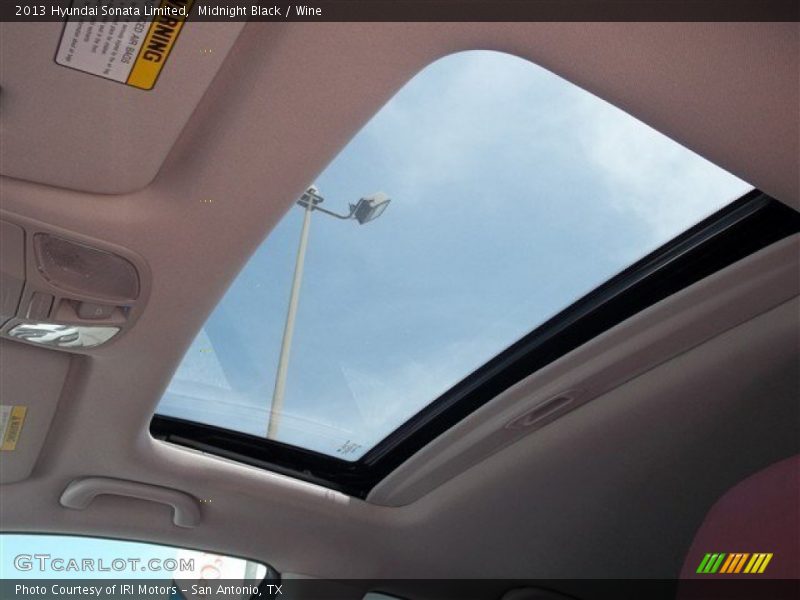 Sunroof of 2013 Sonata Limited