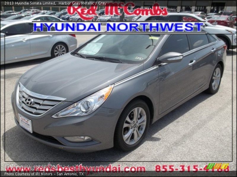 Harbor Gray Metallic / Gray 2013 Hyundai Sonata Limited