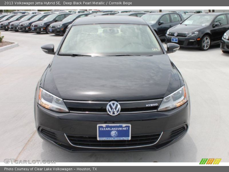 Deep Black Pearl Metallic / Cornsilk Beige 2013 Volkswagen Jetta Hybrid SE
