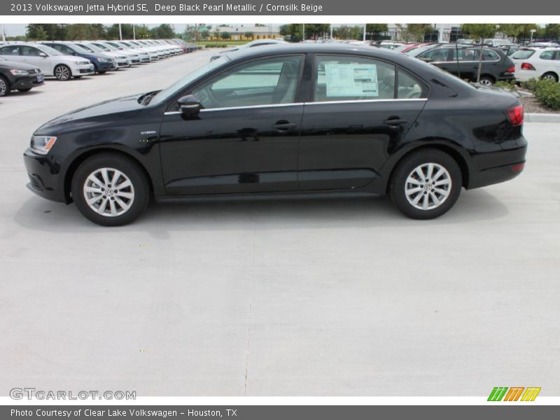 Deep Black Pearl Metallic / Cornsilk Beige 2013 Volkswagen Jetta Hybrid SE