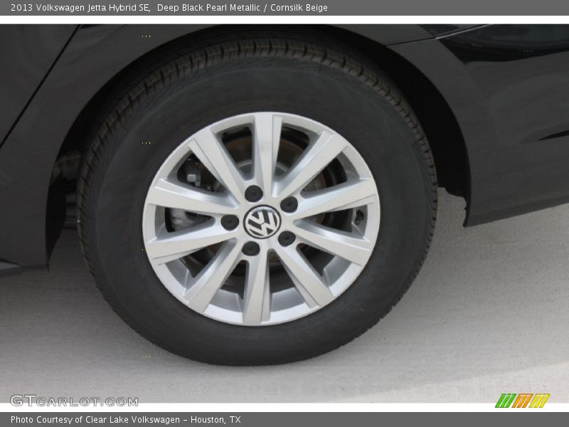 Deep Black Pearl Metallic / Cornsilk Beige 2013 Volkswagen Jetta Hybrid SE