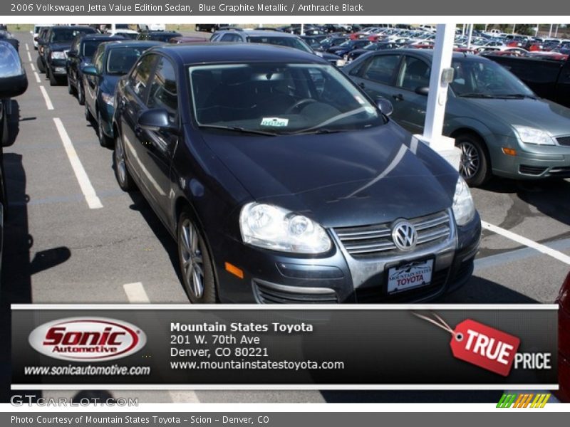 Blue Graphite Metallic / Anthracite Black 2006 Volkswagen Jetta Value Edition Sedan