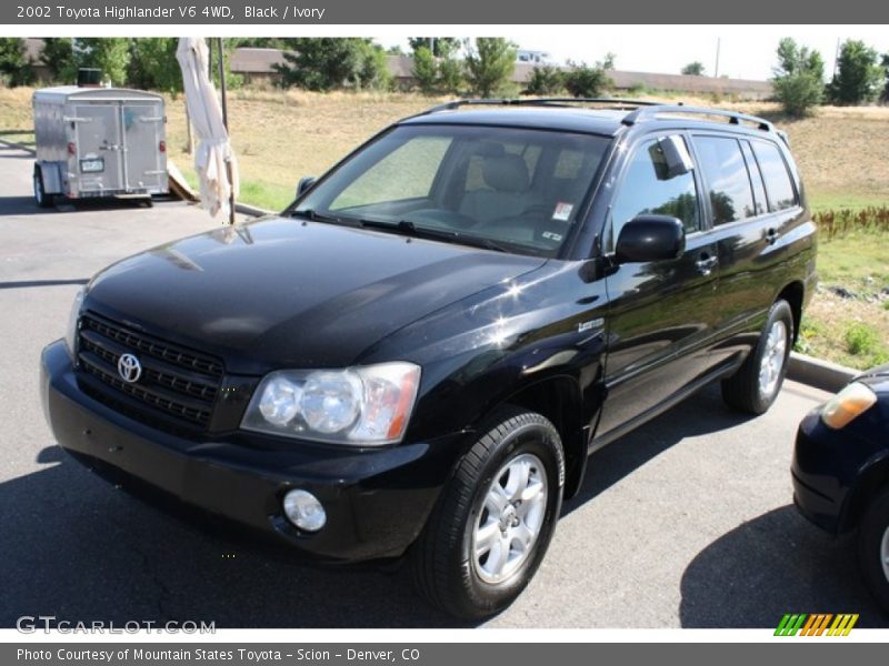 Black / Ivory 2002 Toyota Highlander V6 4WD