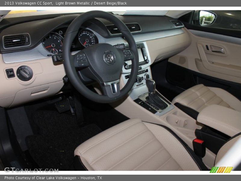 Light Brown Metallic / Desert Beige/Black 2013 Volkswagen CC Sport
