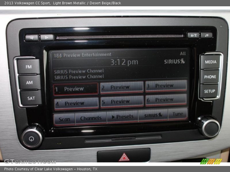 Light Brown Metallic / Desert Beige/Black 2013 Volkswagen CC Sport