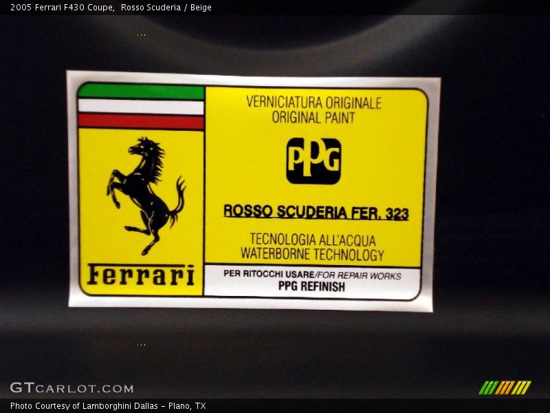 Rosso Scuderia / Beige 2005 Ferrari F430 Coupe