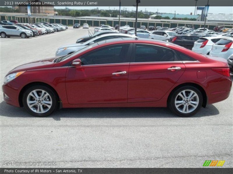 Sparkling Ruby / Camel 2013 Hyundai Sonata Limited
