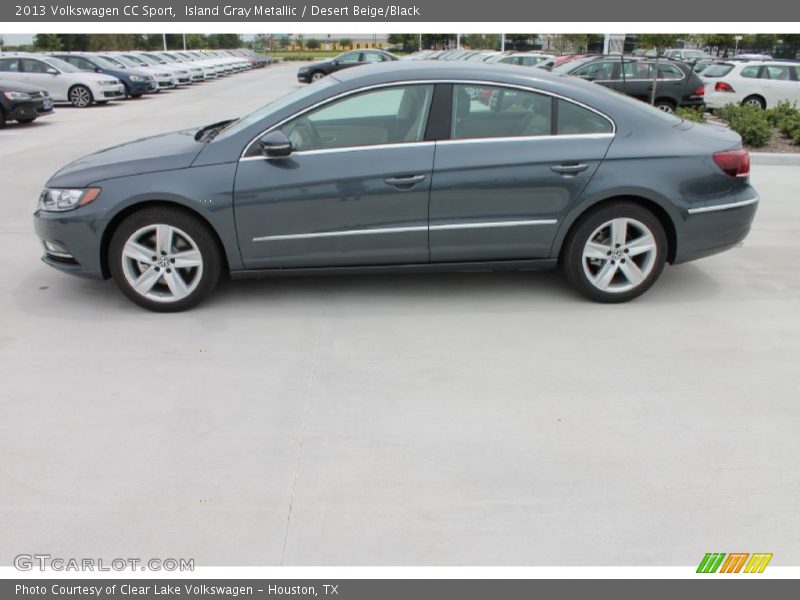 Island Gray Metallic / Desert Beige/Black 2013 Volkswagen CC Sport
