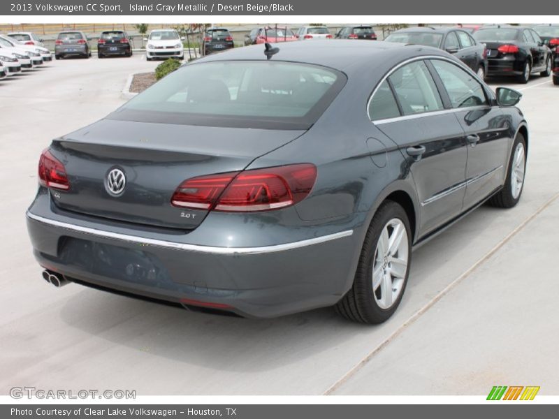 Island Gray Metallic / Desert Beige/Black 2013 Volkswagen CC Sport
