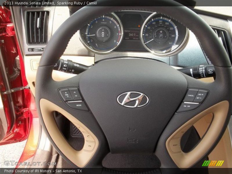 Sparkling Ruby / Camel 2013 Hyundai Sonata Limited