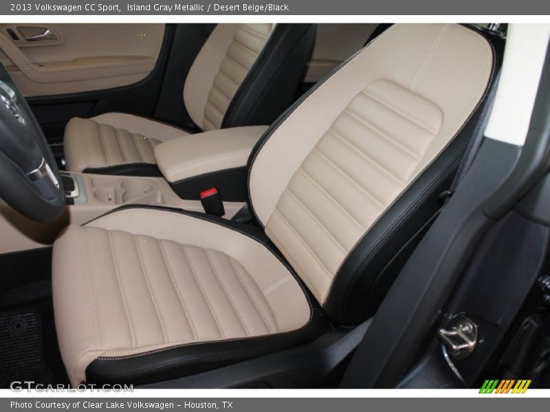 Island Gray Metallic / Desert Beige/Black 2013 Volkswagen CC Sport