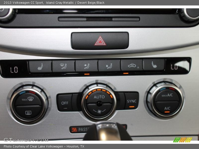 Island Gray Metallic / Desert Beige/Black 2013 Volkswagen CC Sport