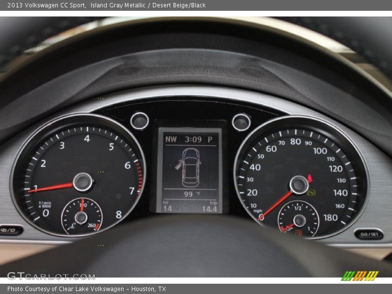 Island Gray Metallic / Desert Beige/Black 2013 Volkswagen CC Sport