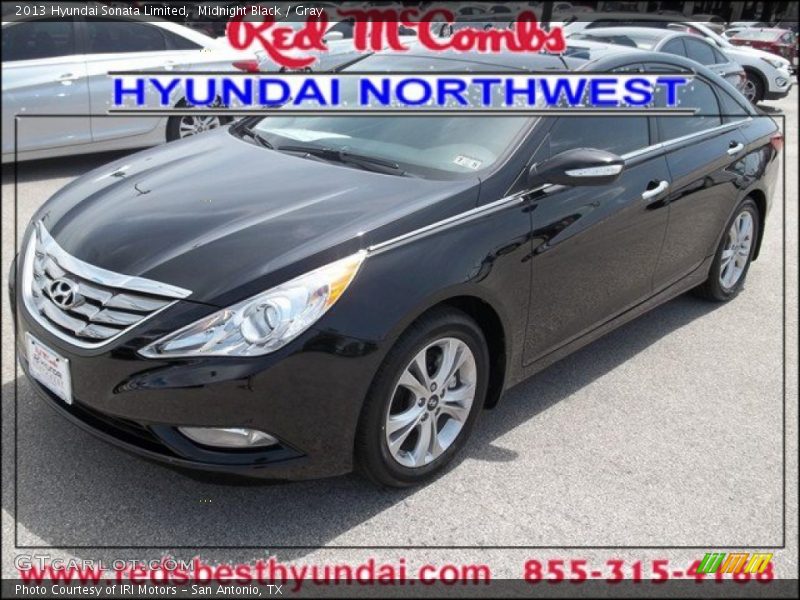 Midnight Black / Gray 2013 Hyundai Sonata Limited