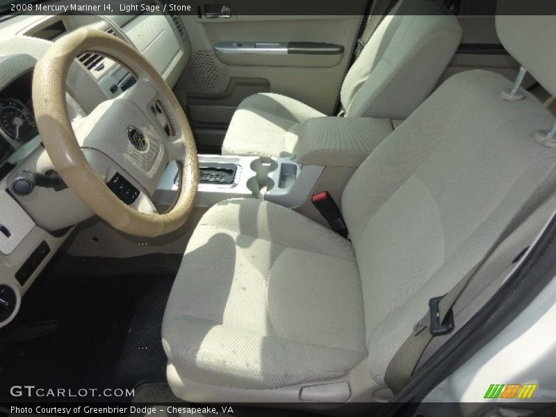 Front Seat of 2008 Mariner I4