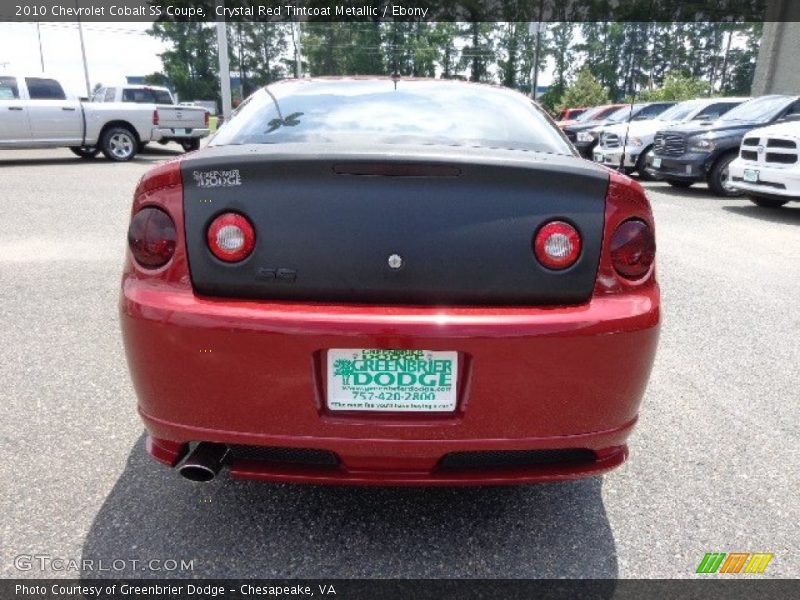 Crystal Red Tintcoat Metallic / Ebony 2010 Chevrolet Cobalt SS Coupe