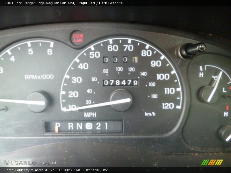 Bright Red / Dark Graphite 2001 Ford Ranger Edge Regular Cab 4x4