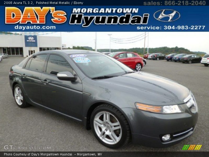 Polished Metal Metallic / Ebony 2008 Acura TL 3.2